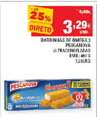 Barrinhas de Ómega 3 Pescanova 450g - 15 Unid