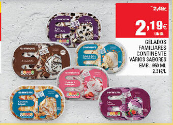 Continente Gelados Familiares Continente 950ml promoção