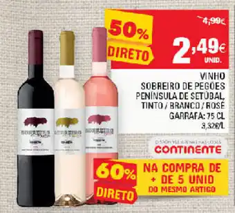 Continente Vinho Sobeiro de Pegões Punínsuls de Setúbal 75cl promoção