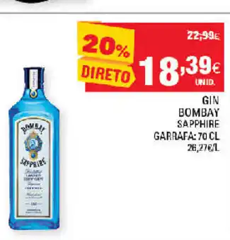 Continente Gin Bombay Sapphire 70cl promoção