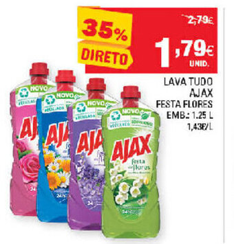 Continente Lava Tudo Ajax Festa Flores 1.25L promoção
