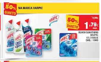 Continente Bloco Sanitário Harpic Color Blue 1 Unid promoção