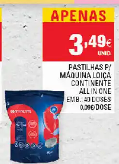 Pastilhas P/ Máquina Loiça Continente All in One
