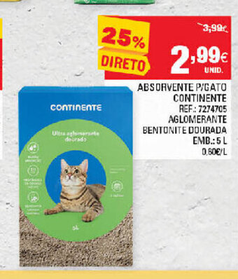 Continente Absorvente P/Gato Continente 5L promoção
