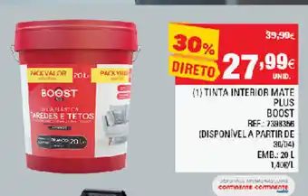 Continente Tinta Interior Mate Plus Boost 20L promoção