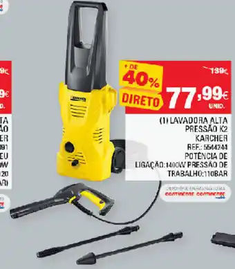 Continente Lavadora Alta Pressão K2 Karcher promoção