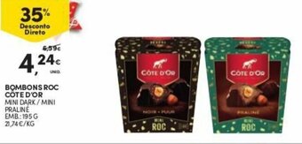 Continente Bombons ROC Cóte D'Or 195g promoção