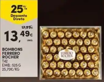 Continente Bombons Ferrero Rocher 525g promoção