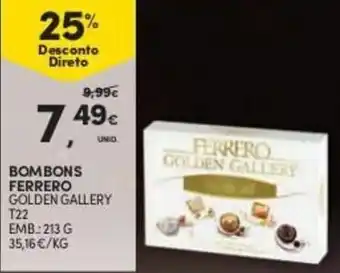 Continente Bombons Ferrero Golden Gallery 213g promoção