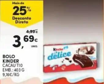 Continente Bolo Kinder 403g promoção