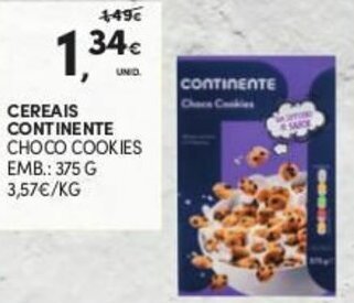 Continente Cereais Continente 375g promoção