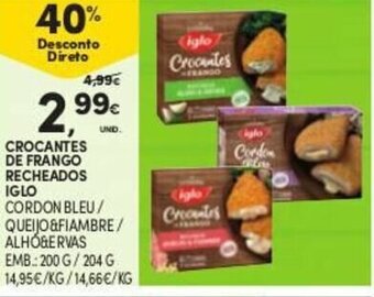Continente Crocantes de Frango Recheados Iglo 200g/204g promoção