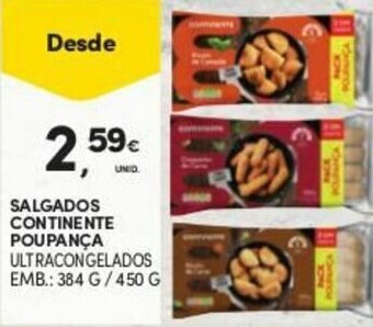 Salgados Continente Poupança 384g/450g