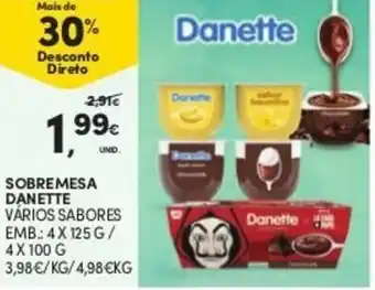 Continente Sobremesa Danette 4x125g/4x100g promoção
