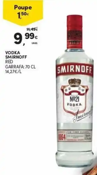 Continente Vodka Smirnoff Red 70cl promoção