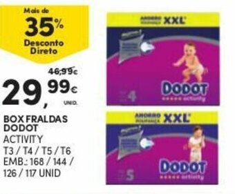 Continente Box Fraldas Dodot promoção