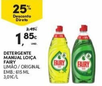 Continente Detergente Manual Loiça Fairy 615ml promoção