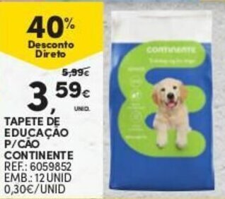 Continente Tapete de Educação P/ção Continente 12 Unid promoção