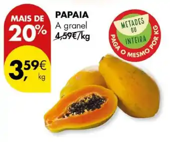 Pingo Doce Papaia a granel promoção