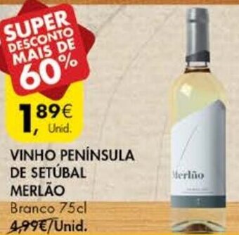 Pingo Doce Vinho Península de Setúbal Merlão 75cl promoção