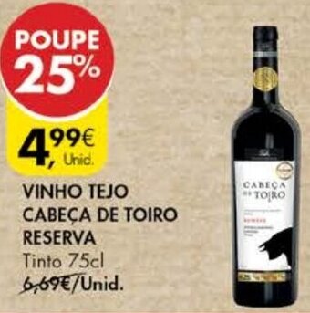 Pingo Doce Vinho Tejo Cabeça de Toiro Reserva 75cl promoção