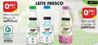 Pingo Doce Leite Fresco Meio Gordo s/Lactose 1lt promoção