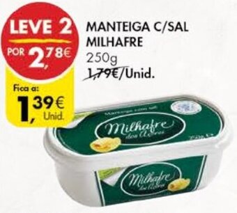 Pingo Doce Manteiga C/Sal Milhafre 250g promoção