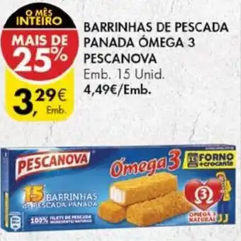 Barrinhas de Pescada Panada Ómega 3 Pescanova 15Unid