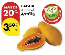 Pingo Doce A+ - papaia promoção