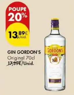 Pingo Doce Gin gordon's original promoção