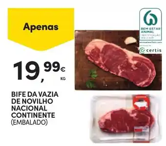 Continente Bife da vazia de novilho nacional continente (embalado) promoção