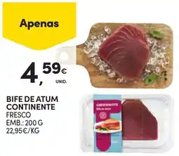 Continente Bife de atum continente fresco promoção