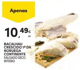 Continente Bacalhau crescido 1º da noruega continente salgado seco inteiro promoção