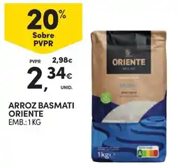 Continente Arroz basmati oriente promoção