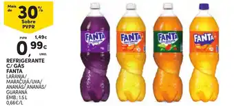 Continente Refrigerante c/ gás fanta promoção