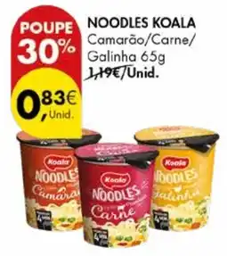 Pingo Doce Noodles koala promoção