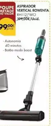 Pingo Doce Rowenta - aspirador vertical rh1127wo promoção