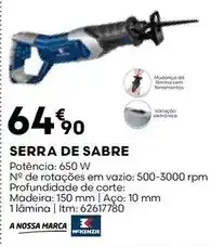 Bricomarché Madeira - serra de sabre promoção