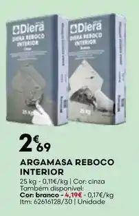 Bricomarché Arganmasa reboco interior promoção