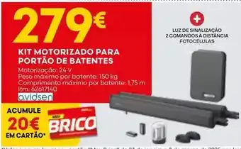 Bricomarché Kit motorizado para portao de batentes promoção