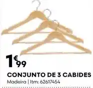 Bricomarché Madeira - conjunto de 3 cabides promoção