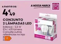 Bricomarché A+ - conjunto 2 lampadas led promoção