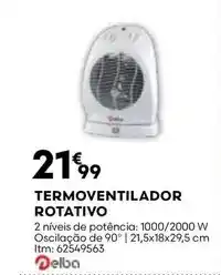 Bricomarché Delba - termoventilador rotativo promoção