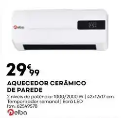 Bricomarché Delba - aquecedor ceramico de parede promoção