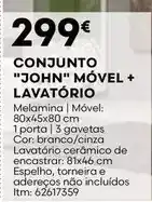 Bricomarché Conjunto movel + lavatorio promoção