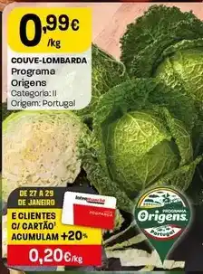 Intermarché Programa origens - couve-lombarda promoção