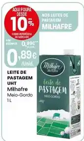 Intermarché Milhafre - leite de pastagem uht promoção