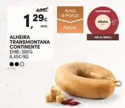 Continente Continente - alheira transmontana promoção