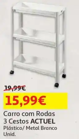 Auchan Carro com Rodas 3 Cestos ACTUEL promoção