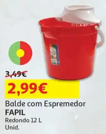 Auchan Balde com Espremedor FAPIL Redondo promoção